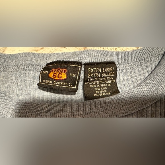 Route 66 Blue Ribbed Tank Top - Picture 5 of 7